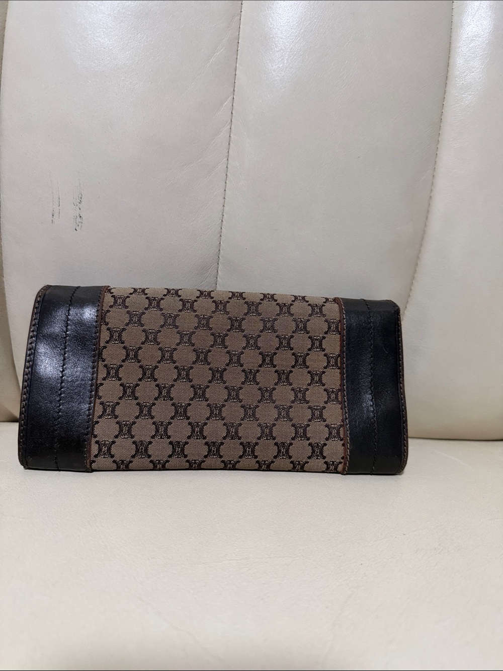 Celine Brown Monogram Continental Clutch Wallet with Black Trim - Picture 5 of 16